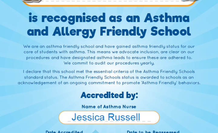 Image of Asthma & Allergy Friendly School